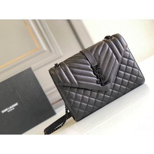 Yves Saint Laurent Kalfsleer 487206 zwart