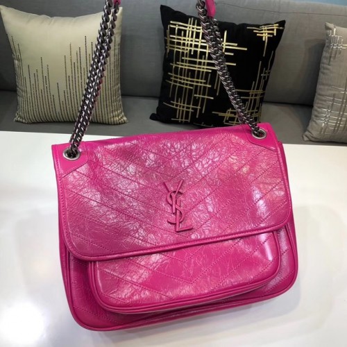 Yves Saint Laurent kalfsleren schoudertas 483265 roze