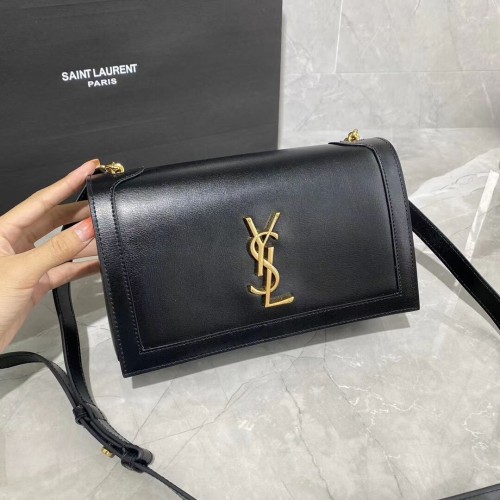 Yves Saint Laurent kalfsleren schoudertas Y635627-2 zwart