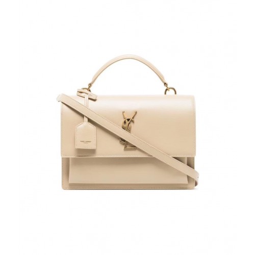 Yves Saint Laurent kalfsleren draagtas Y634723 beige