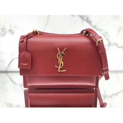 Yves Saint Laurent kalfsleren draagtas Y634723 Felrood