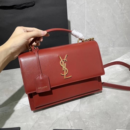 Yves Saint Laurent kalfsleren draagtas Y634723 rood
