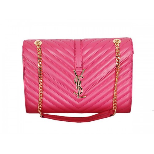Yves Saint Laurent Classic Monogram Flap Bag Y8245 Roze