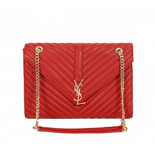Yves Saint Laurent Classic Monogram Flap Bag Y9201 Rood