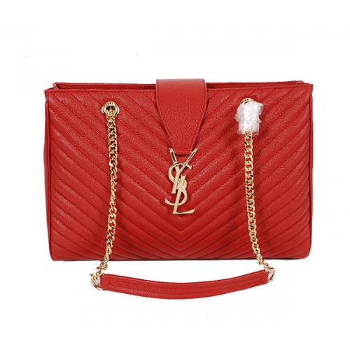 Yves Saint Laurent Classic Monogram Boodschappentas Y9150 Rood