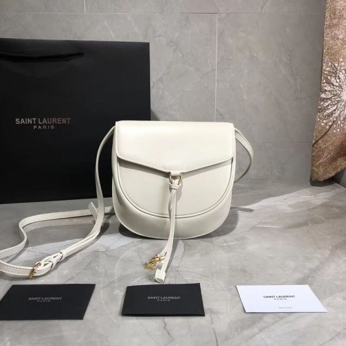 Yves Saint Laurent koe lederen schoudertas Y551559 wit