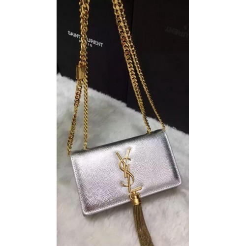 Yves Saint Laurent Cross-body schoudertas Y9012 zilver