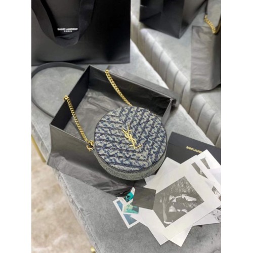 Yves Saint Laurent DENIM POCHETTE Tas Y621333 Zwart