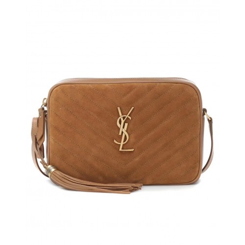Yves Saint Laurent IN SUÈDE EN GLAD LEER Y520534E Bruin