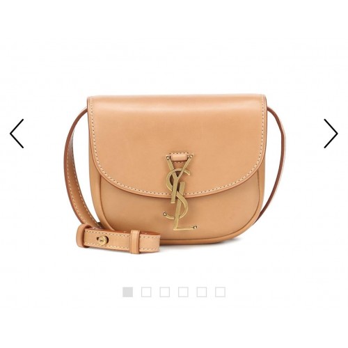 Yves Saint Laurent KAIA KLEINE SATCHEL IN GLAD LEER BRUIN GOUD 61974