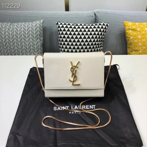 Yves Saint Laurent Kate mini Original leren schoudertas Y593122 wit