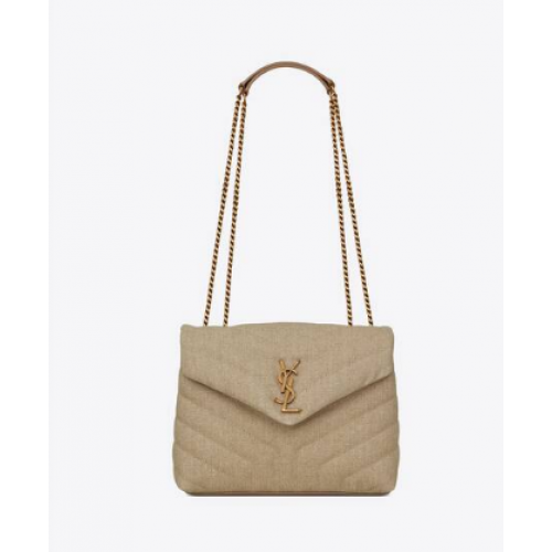 Yves Saint Laurent LOULOU SMALL IN GEWATTEERD EN LINNEN Y549469