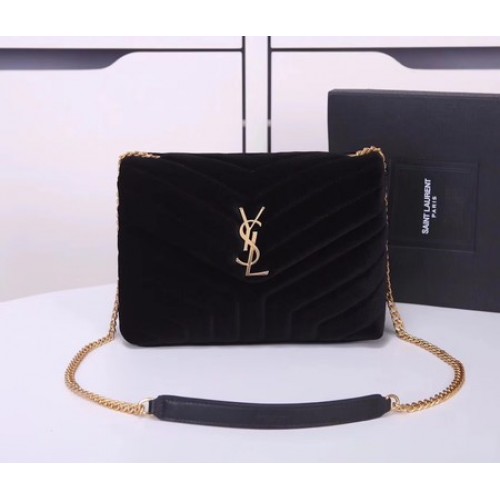 Yves Saint Laurent leren crossbody schoudertas Y487218 zwart