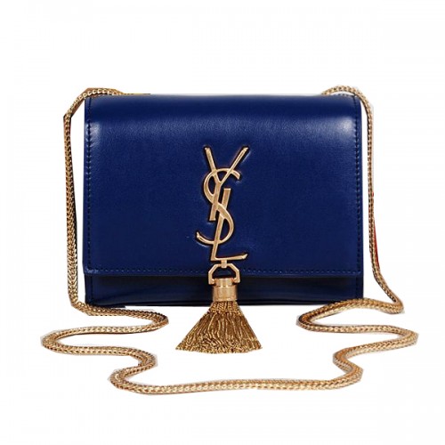 Yves Saint Laurent MINI Monogramme Cross-body schoudertas Royal