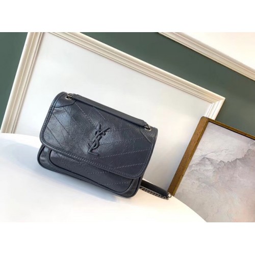 Yves Saint Laurent NIKI BABY IN LAMBSKIN 498893 donkerblauw