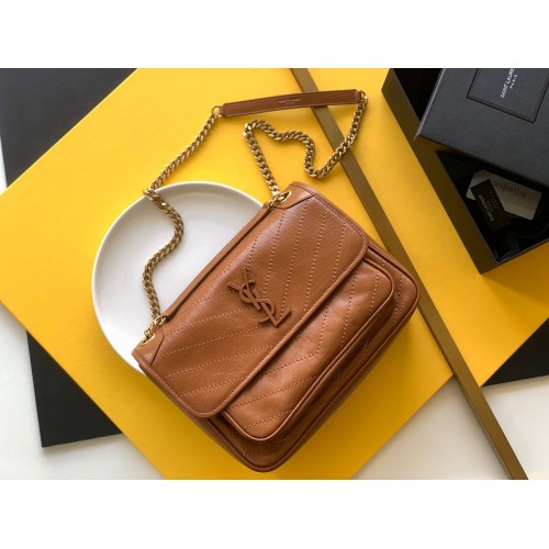 Yves Saint Laurent medium Niki kettingtas 498894 bruin