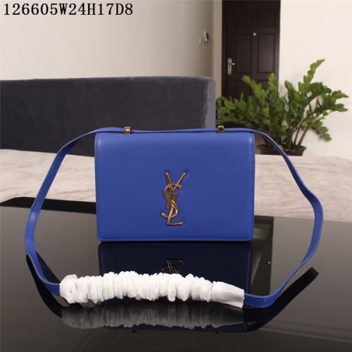 Yves Saint Laurent Monogramme Cross-body schoudertas 126605 blauw