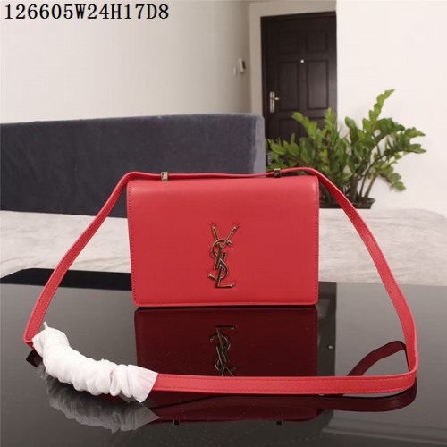 Yves Saint Laurent Monogramme Cross-body schoudertas 126605 rood