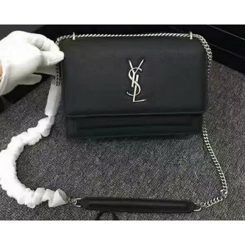 Yves Saint Laurent Monogramme schoudertas Y3370 zwart