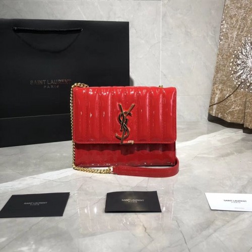 Yves Saint Laurent Patent Original Leren Schoudertas Y554125 Rood