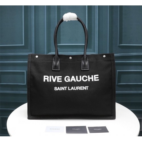 Yves Saint Laurent Rive Gauche Tote Shopping Bag 59929 Zwart