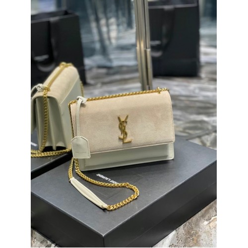 Yves Saint Laurent ZONSONDERGANG MEDIUM IN GLAD LEER 442906 BEIGE