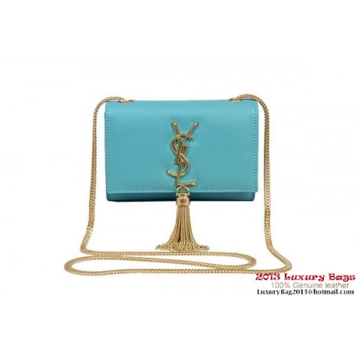 Yves Saint Laurent Small Monogramme Cross-body schoudertas 1834B blauw