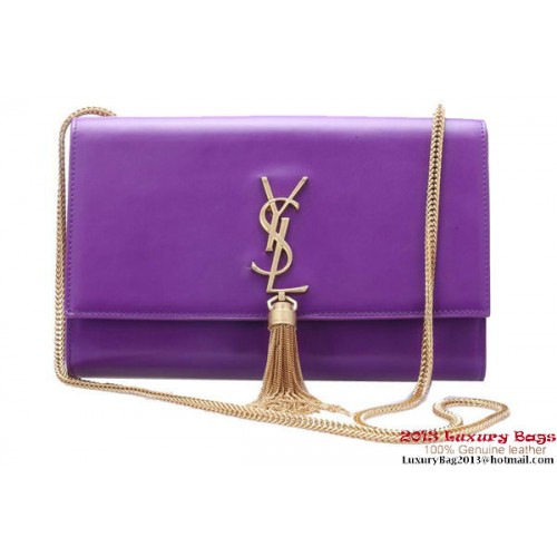 Yves Saint Laurent Small Monogramme Cross-body Schoudertas Y042 Paars