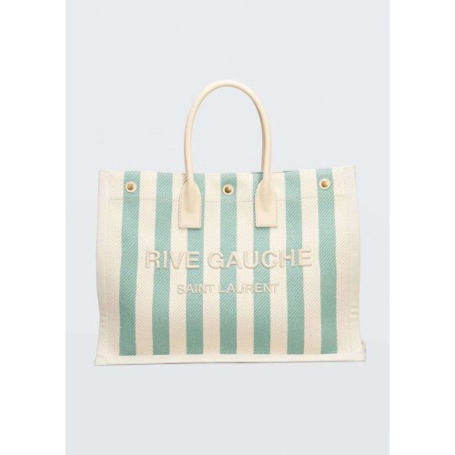 Yves Saint Laurent TWEED AND LAMBSKIN boodschappentas Y677922 lichtblauw