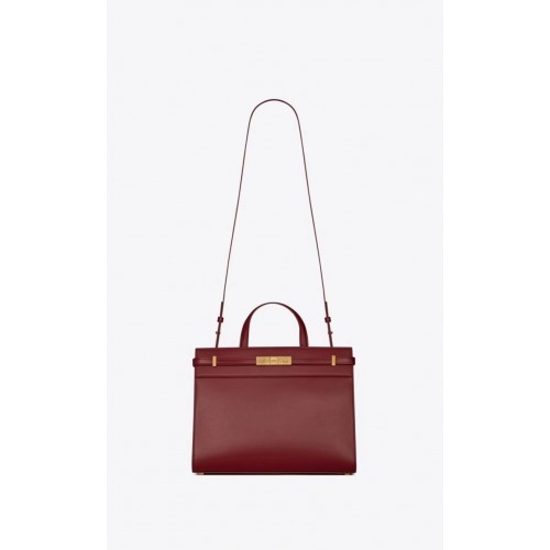 Yves Saint Laurent Top Handvat Tas Origineel Leer Y568702 Rood