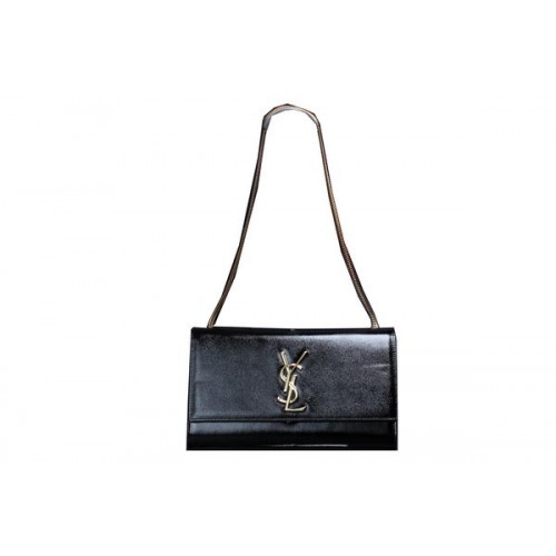 Yves Saint Laurent mini Monogramme Cannage patroon schoudertas Y009 zwart