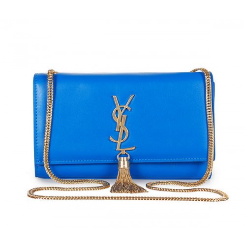 Yves Saint Laurent mini Monogram Cross-body schoudertas 326076 blauw