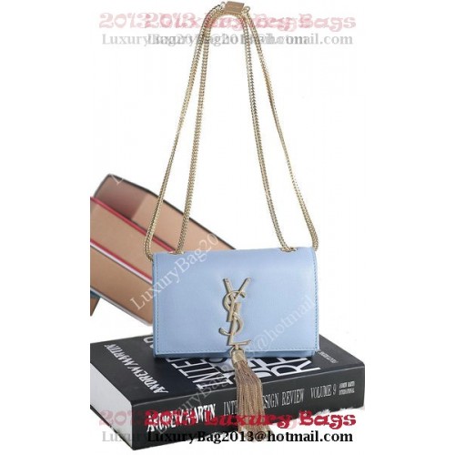 Yves Saint Laurent mini Monogramme Cross-body schoudertas 5478 lichtblauw