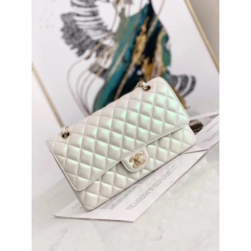 chanel flap bag Iriserend kalfsleer & goudkleurig AS1112