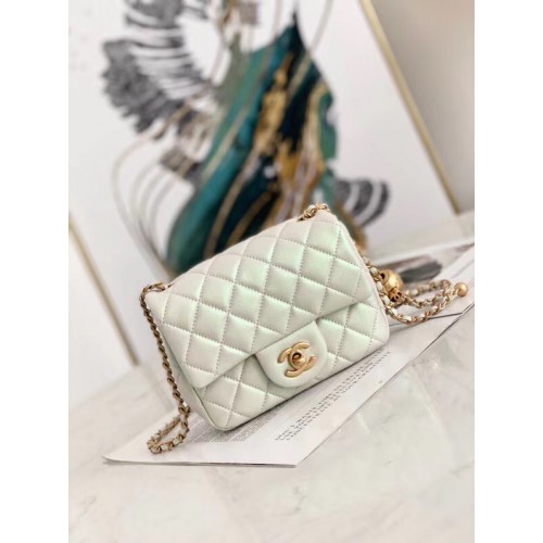chanel flap bag Iriserend kalfsleer & goudkleurig AS1115