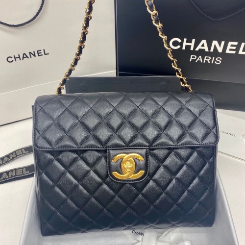 chanel grote flap tas 2355 zwart