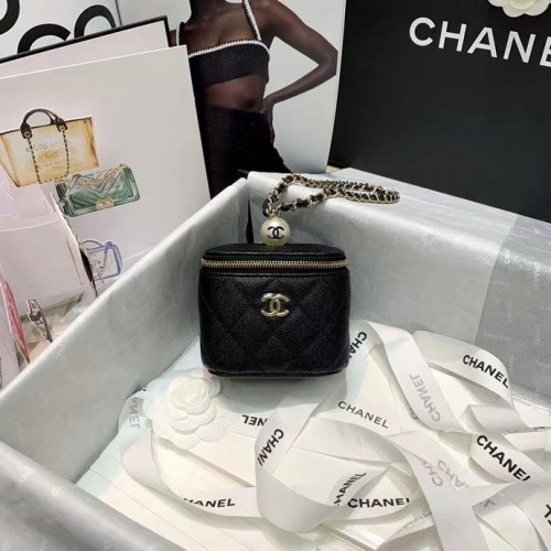 chanel kleine kaptafel met ketting AP2118 zwart