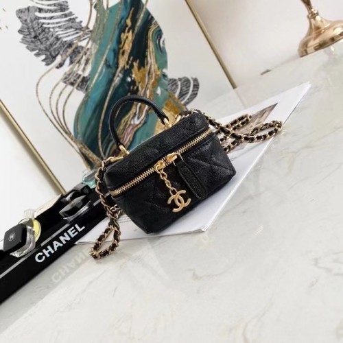 chanel kleine kaptafel met ketting AP2194 zwart